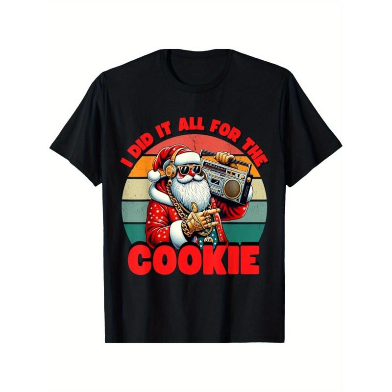 I Did It All For The Cookie Funny Santa Funny Christmas T-Shirt made in usa Hoodie, Sweatshirt | TeeBloomCo.com