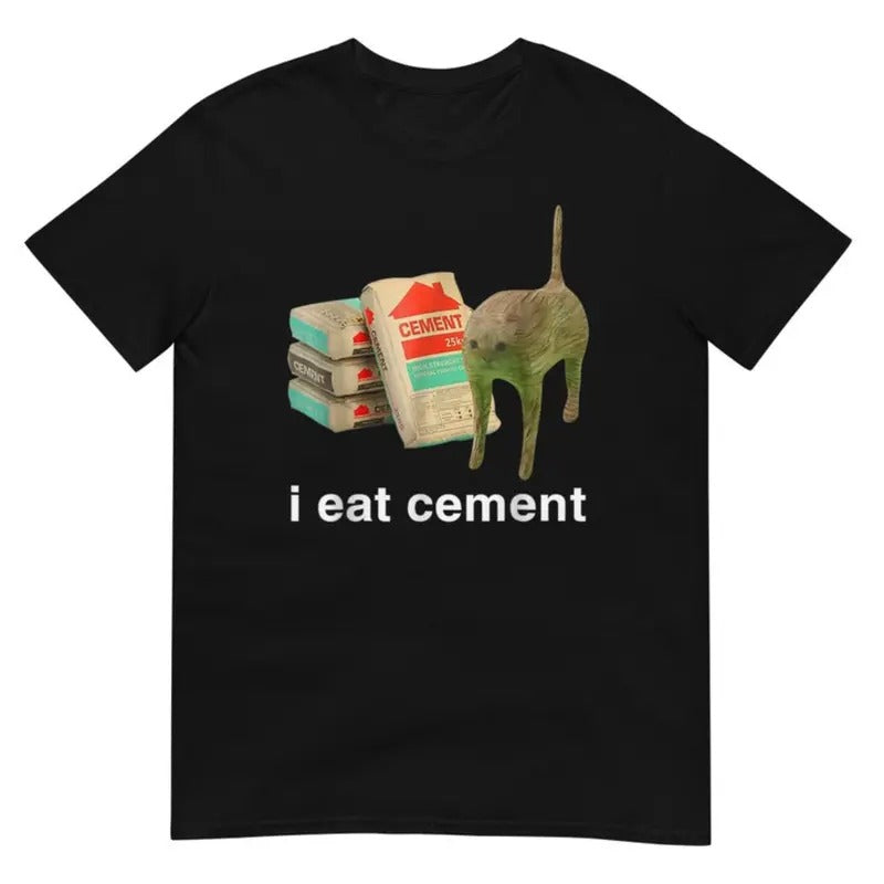I Eat Cement Cursed Cat Shirt made in usa Hoodie, Sweatshirt | TeeBloomCo.com