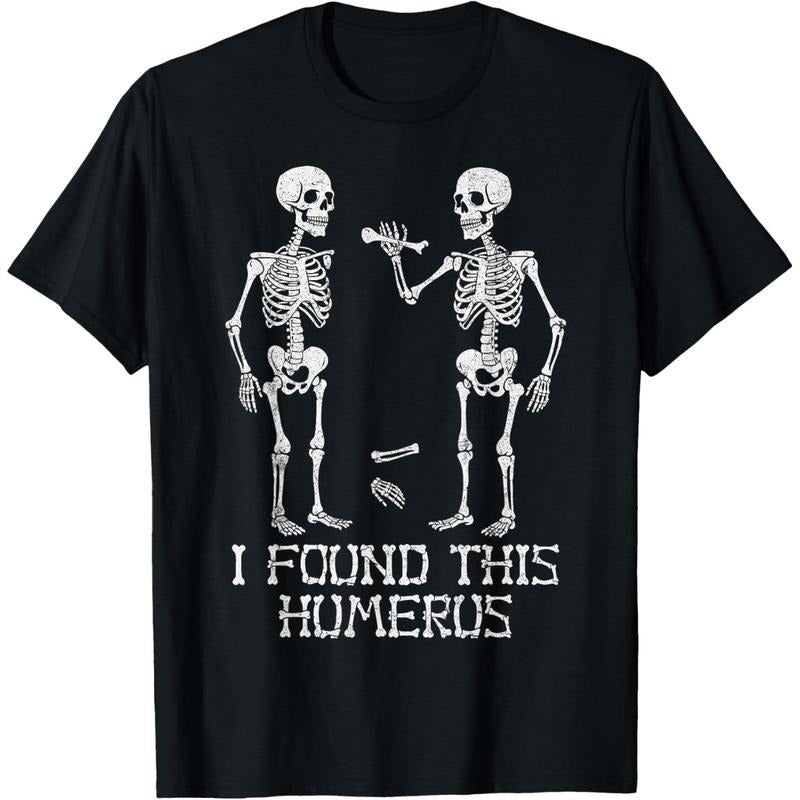I Found This Humerus Funny Skeleton Halloween Humorous T-Shirt made in usa Hoodie, Sweatshirt | TeeBloomCo.com