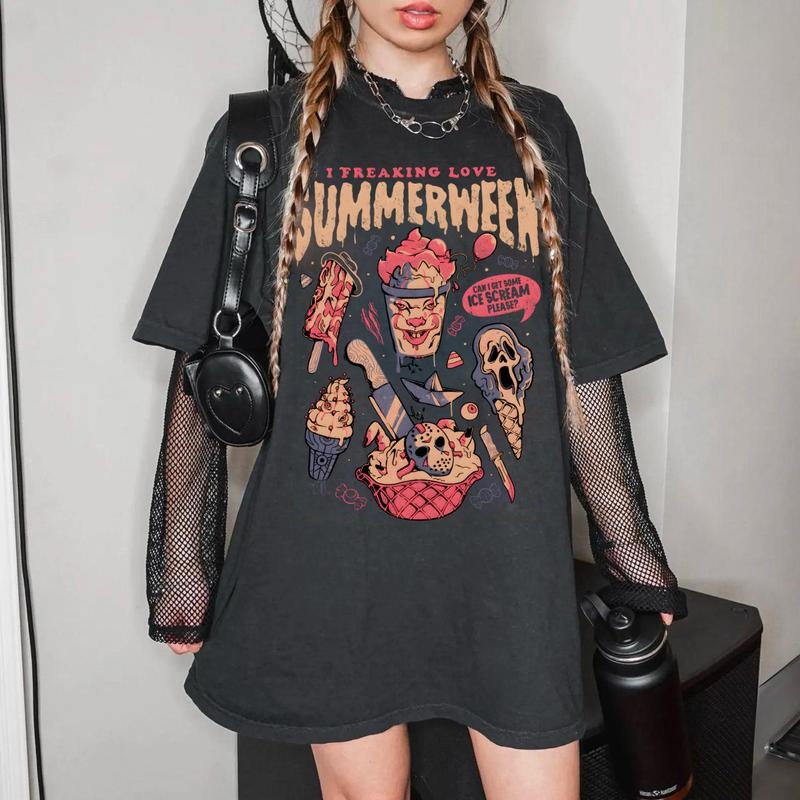 I Freaking Love Summerween T-Shirt, Halloween Characters Sweatshirt, Cute Halloween Summer Shirt Hoodie | TeeBloomCo.com