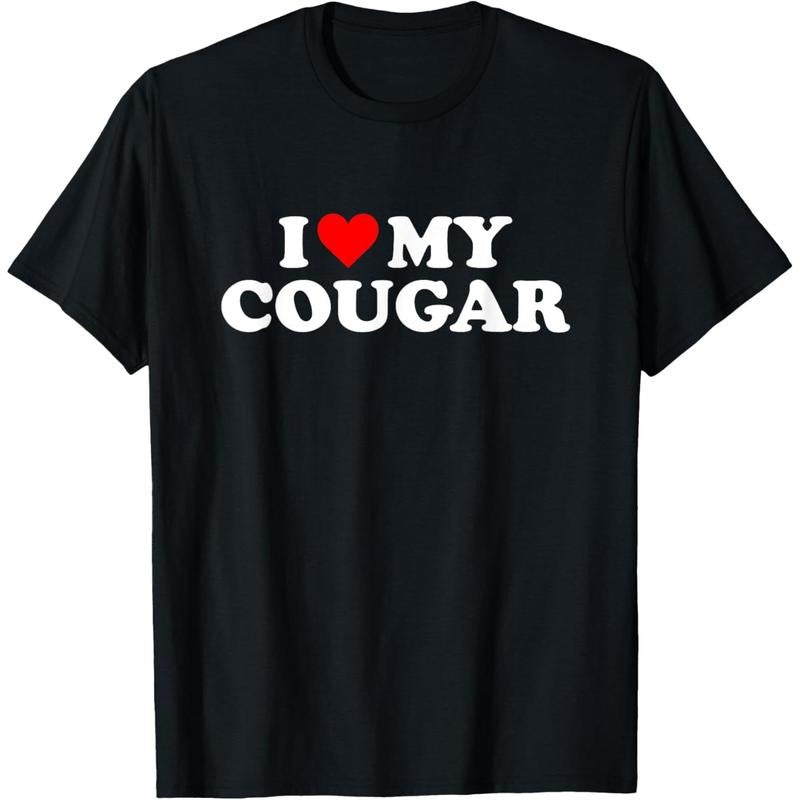 I Heart My Cougar T-Shirt made in usa Hoodie, Sweatshirt | TeeBloomCo.com