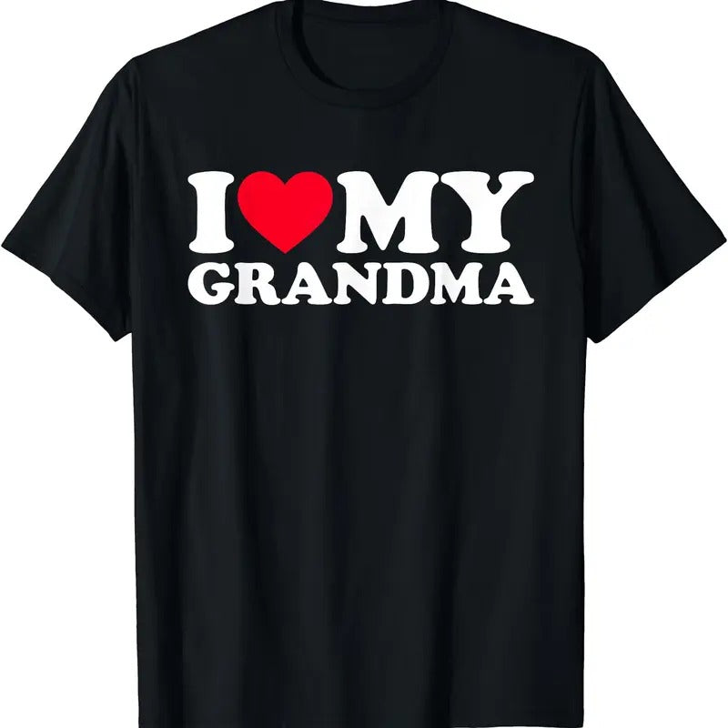 I Heart My Grandma Shirt, I Love My Grandma T-Shirt | Unisex Cotton Tee, Size S-5XL Hoodie, Sweatshirt | TeeBloomCo.com