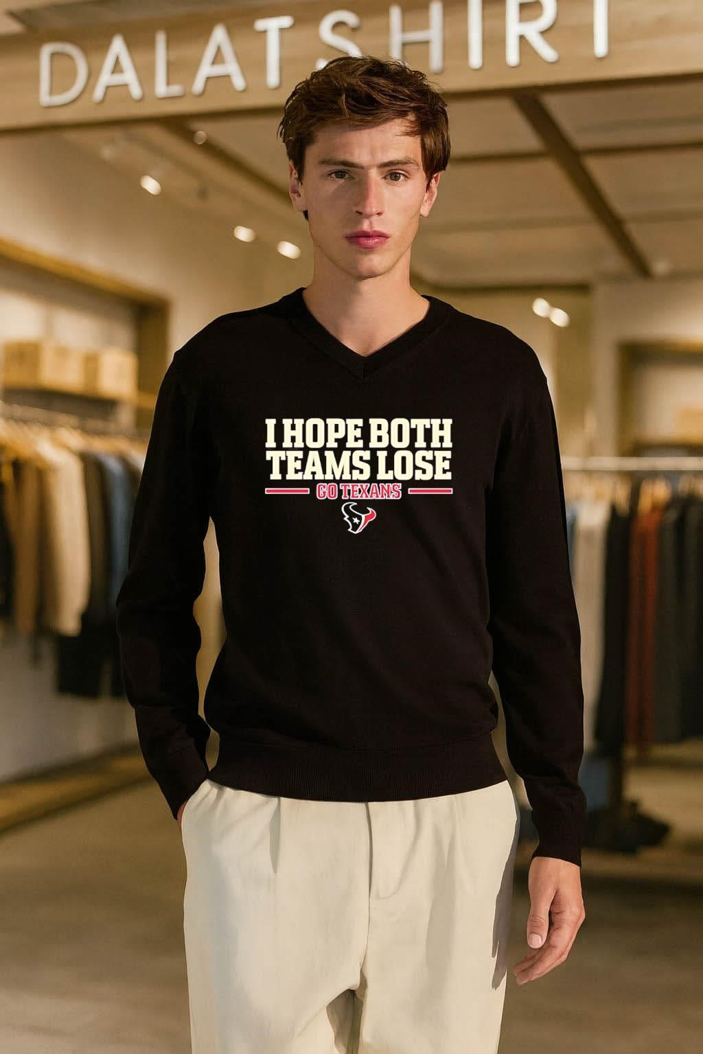 I Hope Both Teams Lose Go Texans Football Logo shirt