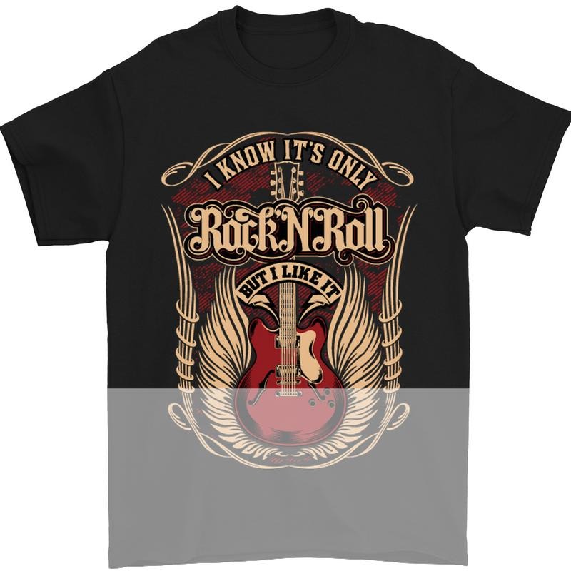 I Know Its Only Rock n Roll Music Guitar Mens TShirt 100 Cotton Menswear Top Hoodie, Sweatshirt | TeeBloomCo.com