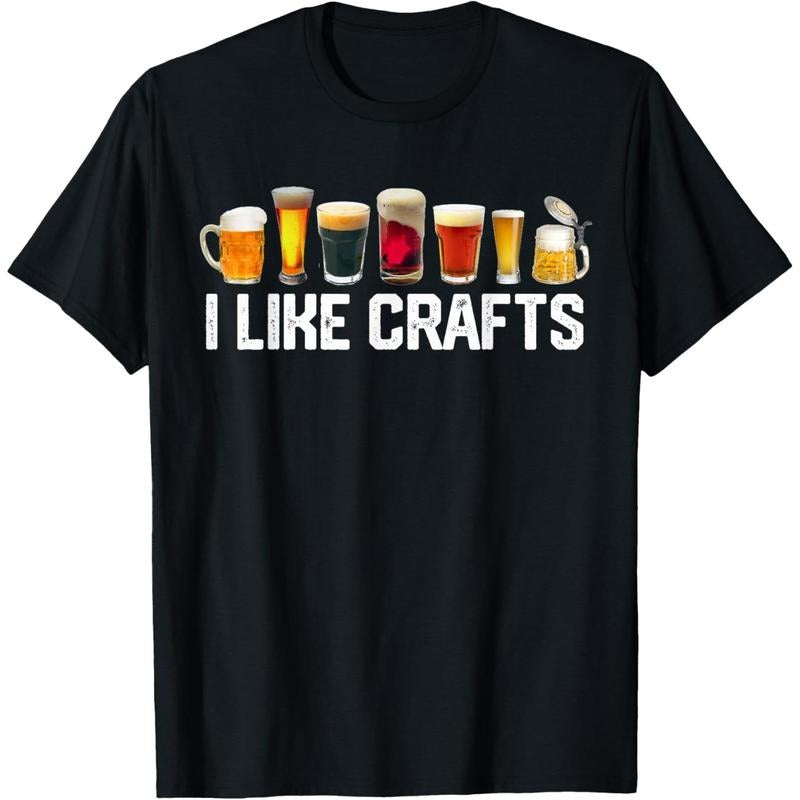 I LIKE CRAFTS Craft Beer Microbrew Hops Funny Gift Dad Men T-Shirt made in us Hoodie, Sweatshirt | TeeBloomCo.com