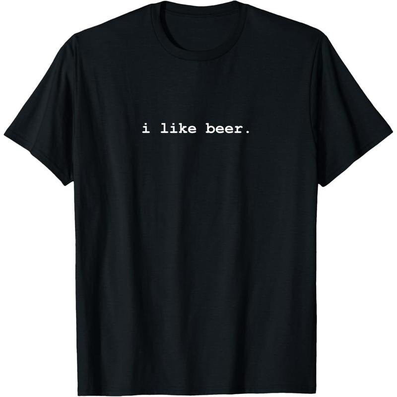 I Like Beer Minimalist Funny Drinking T-Shirt T-Shirt made in us Hoodie, Sweatshirt | TeeBloomCo.com