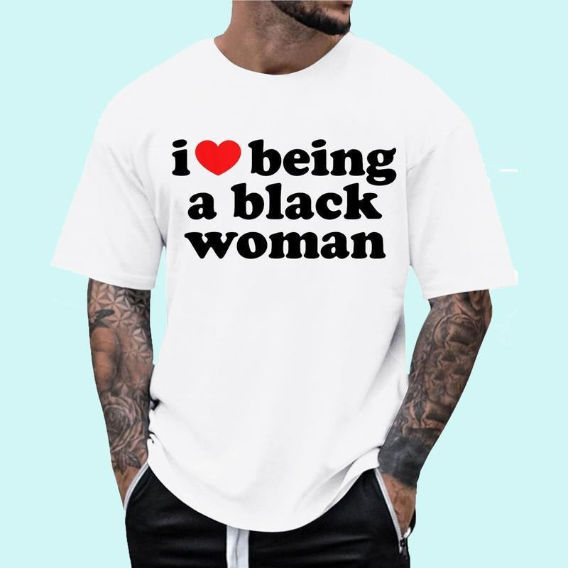 I Love Being Black Woman T-Shirt | COTTON, Short Sleeve, Menswear Topstyle{n002}2 Hoodie, Sweatshirt | TeeBloomCo.com