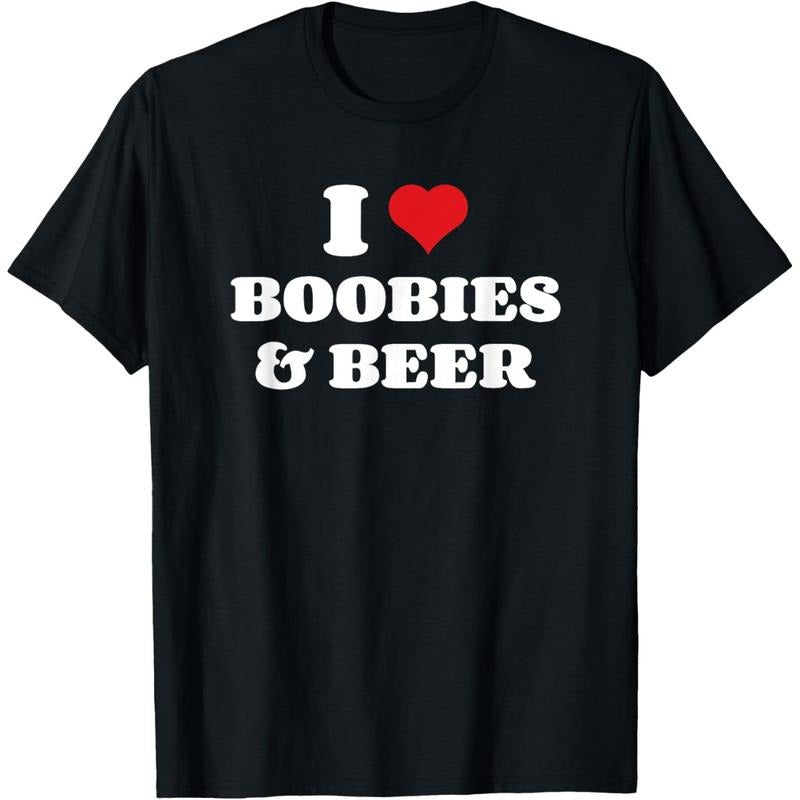 I Love Boobies And Beer Funny Humorous T-Shirt  made in us Hoodie, Sweatshirt | TeeBloomCo.com