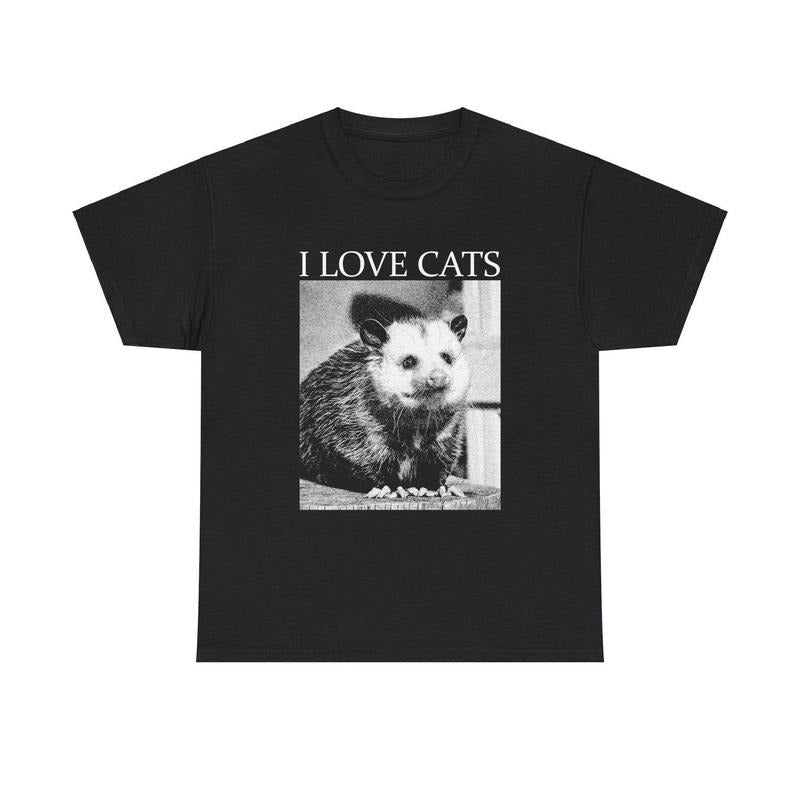 I Love Cats Opossum T-Shirt Hoodie, Sweatshirt | TeeBloomCo.com