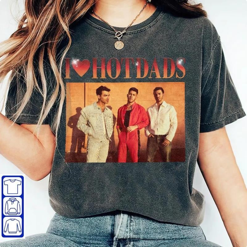 I Love Hot Dads Shirt, Daddy Shirt Hoodie, Sweatshirt | TeeBloomCo.com