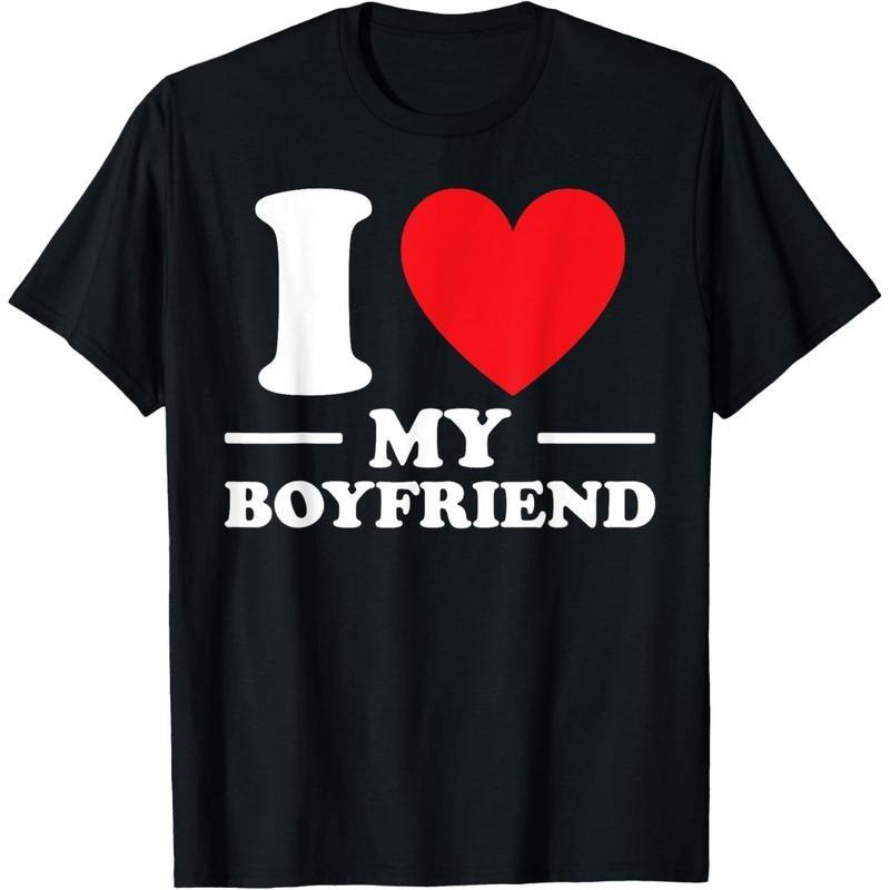 I Love My Boyfriend Tee I Heart My Boyfriend Cute Cool BF T-Shirt made in usa Hoodie, Sweatshirt | TeeBloomCo.com