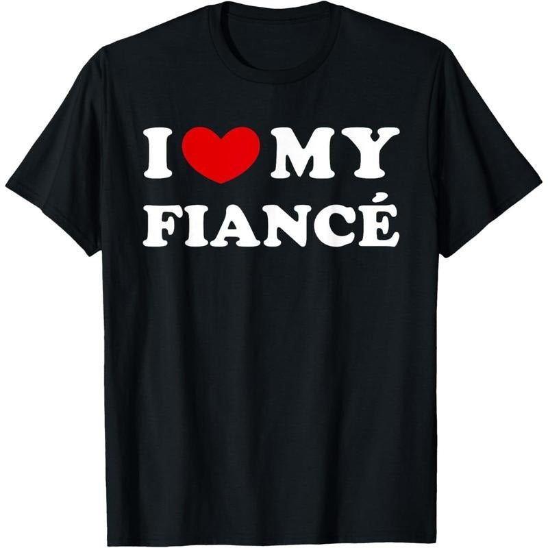 I Love My Fiancé I Heart My Fiancé T-Shirt made in usa Hoodie, Sweatshirt | TeeBloomCo.com