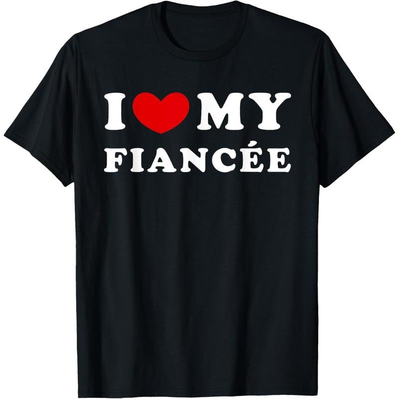I Love My Fiancée, I Heart My Fiancée T-Shirt made in usa Hoodie, Sweatshirt | TeeBloomCo.com