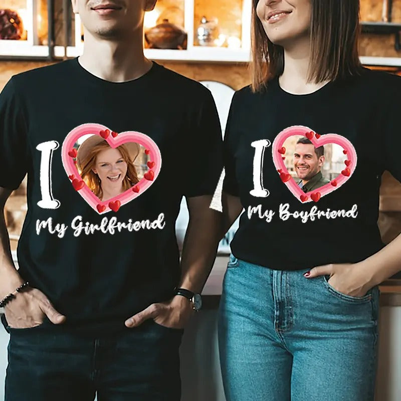I Love My Girlfriend Custom Photo Shirt, I Love My Boyfriend Custom Photo Shirt, HL13 Hoodie, Sweatshirt | TeeBloomCo.com