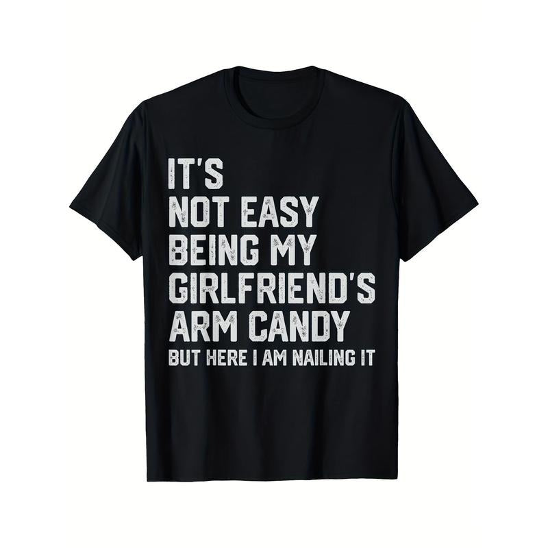 I Love My Hot Ex Boyfriend Funny Girlfriend T-shirt Comfortable, Casual Short Sleeve, Daily Wear, All Season, Black, Men...