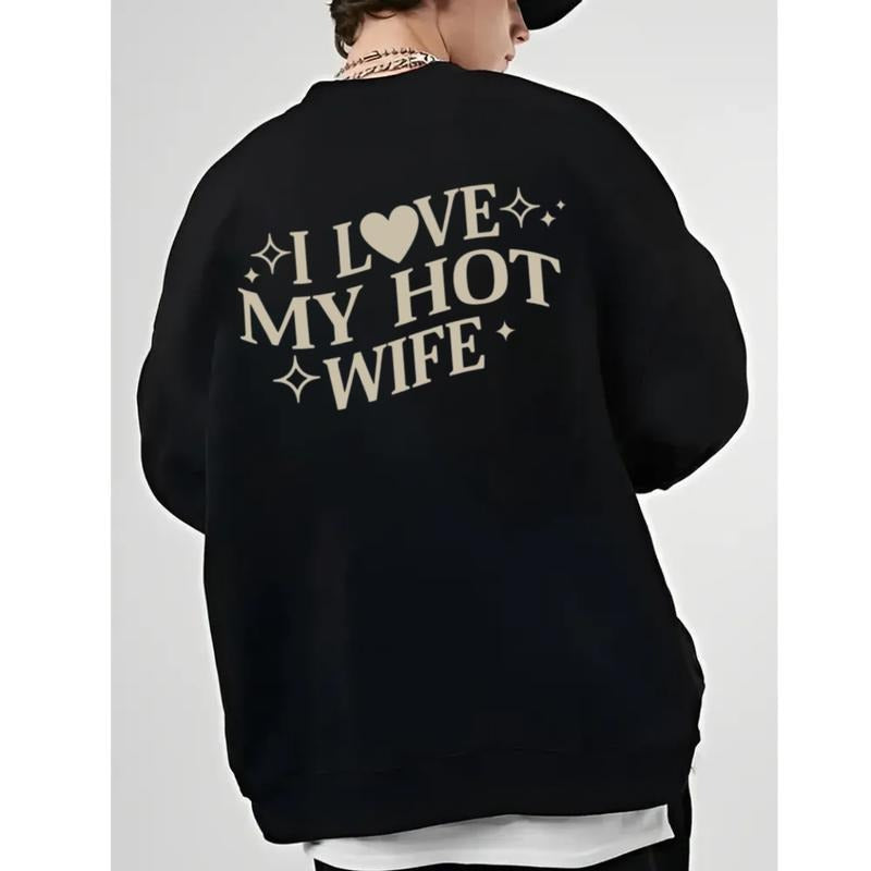 I Love My Hot Wife Shirt, Valentine Shirt Gift For Husband, Matching Couple, Humorous Sweatshirt, Unisex Crewneck...