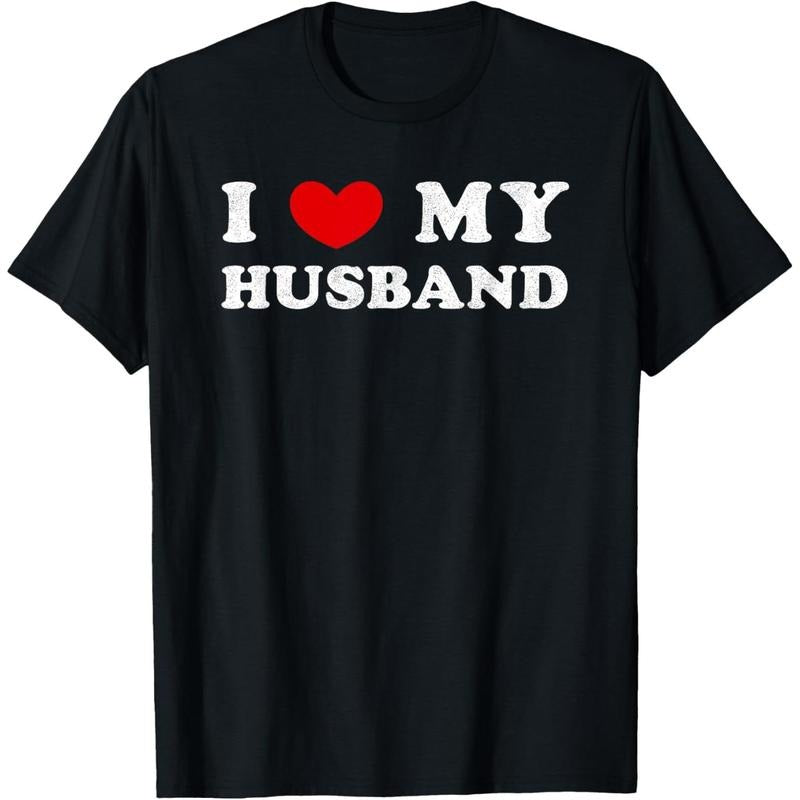 I Love My Husband, I Heart My Husband T-Shirt made in usa Hoodie, Sweatshirt | TeeBloomCo.com