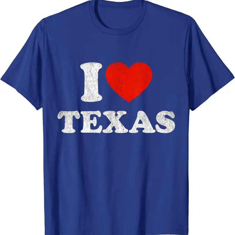 I Love Texas T-Shirt | Unisex Cotton Tee, Size S-5XL Hoodie, Sweatshirt | TeeBloomCo.com