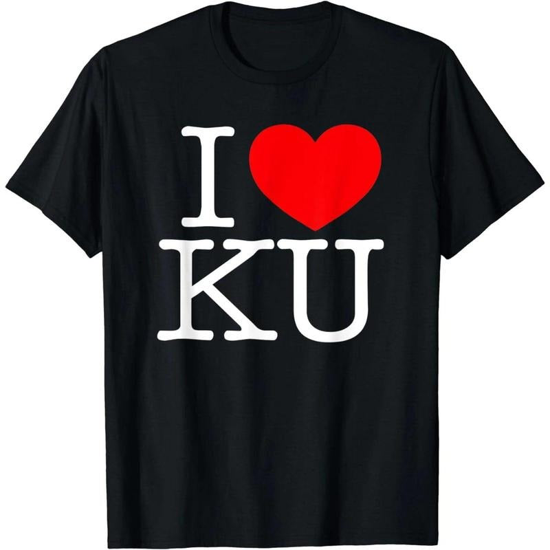 I Love (Heart) KU T-Shirt Hoodie, Sweatshirt | TeeBloomCo.com