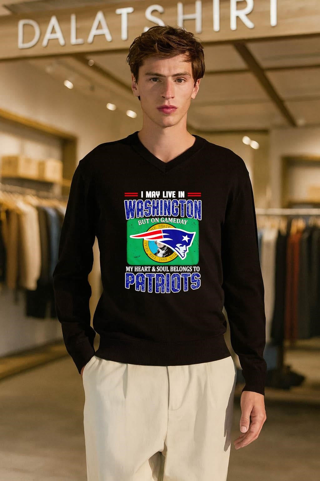 I May Live In Washington But On Gameday My Heart & Soul Belongs To Patriots shirt