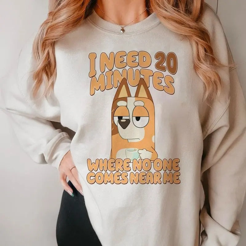 I Need 20 Minutes Shirt, Funny Mom T-Shirt, Cute Mom Sweatshirt, Funny Mother's Day Shirt, Mama Sweatshirt, Mum Sweater,...