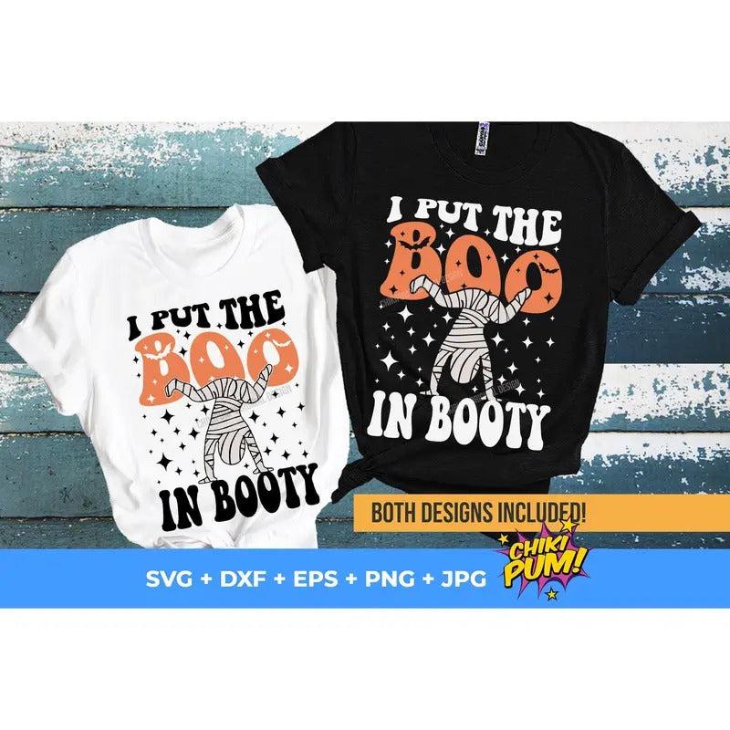 I Put The Boo In Booty Funny Halloween Shirt Trendy Halloween Halloween Mummy Digital s Hoodie, Sweatshirt | TeeBloomCo.com