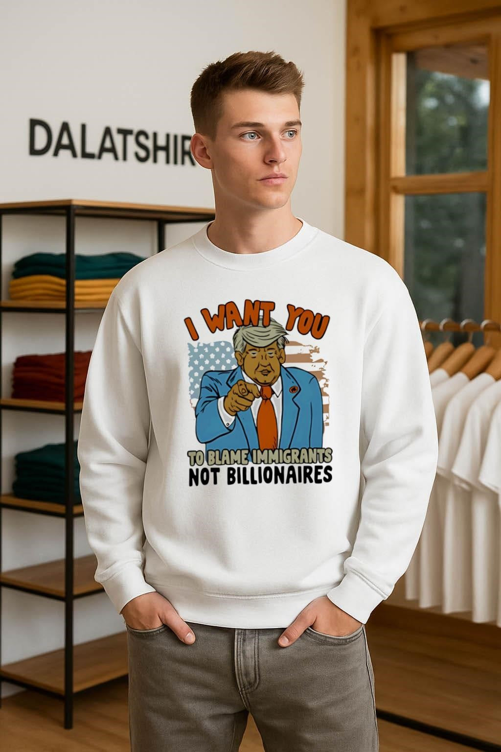 I Want You To Blame Immigrants Not Billionaires Trump shirt