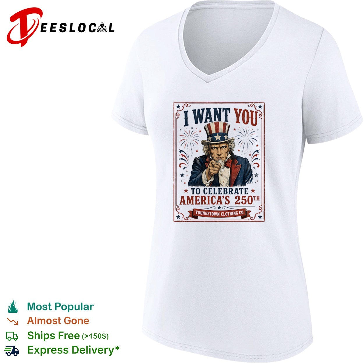 I Want You to Celebrate America 250th Youngstown Patriotic USA shirt