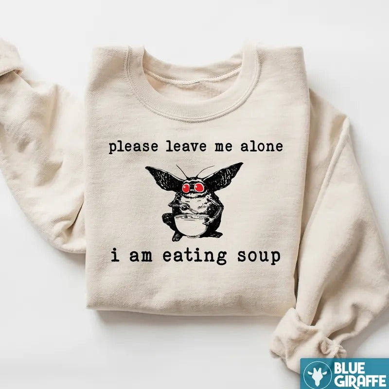 I am Eating Soup Mothman Premium Heavyweight Sweatshirt - Unisex Sizing - Menswear T-Shirts, Hoodie | TeeBloomCo.com