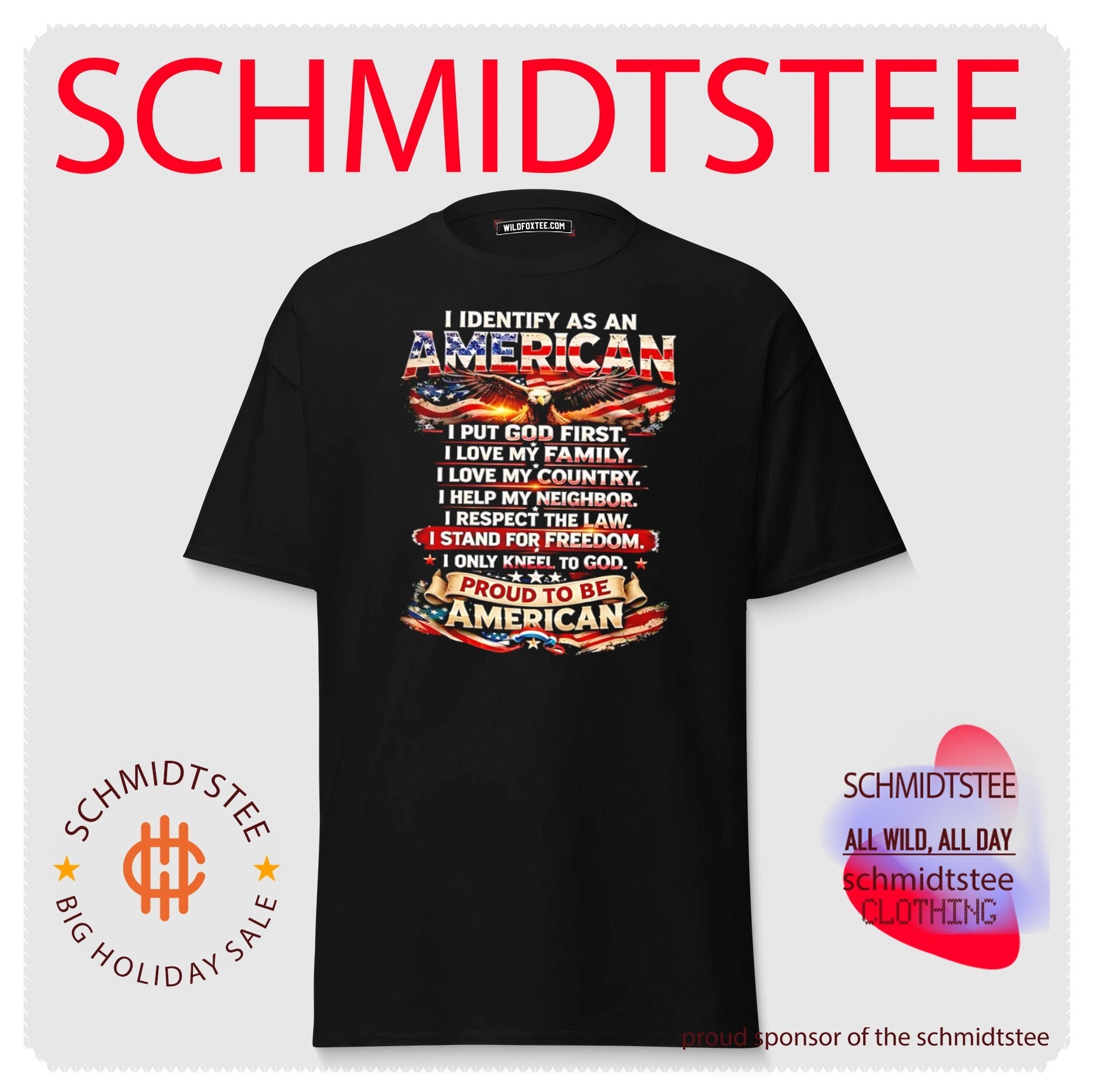 I identify as an American I put God first vintage shirt