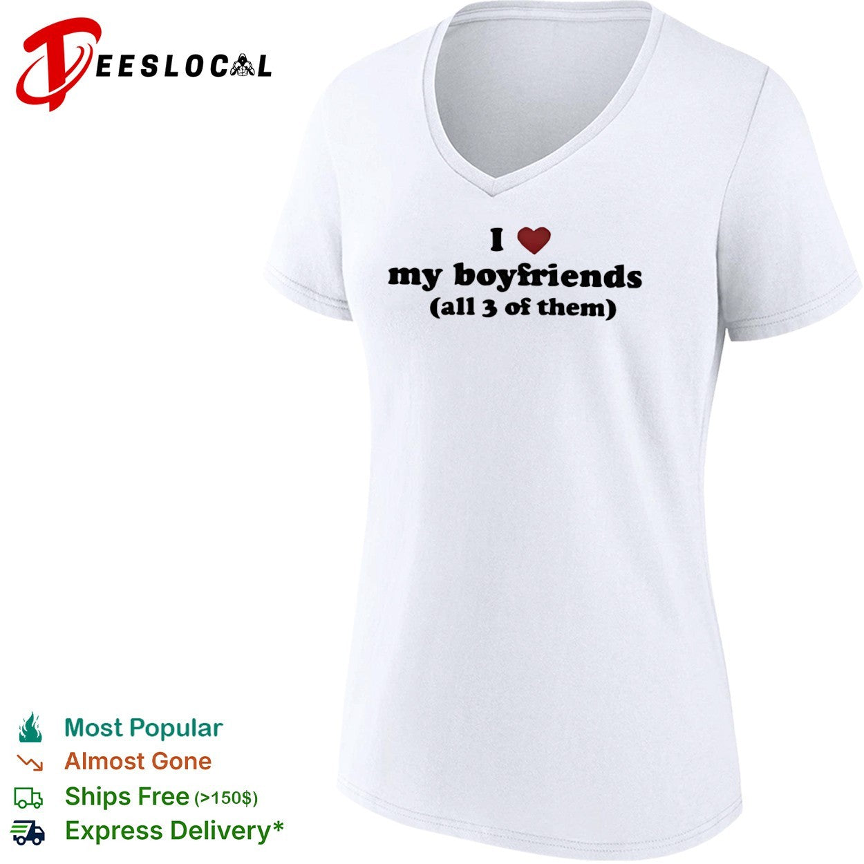 I love my boyfriends all 3 of them shirt