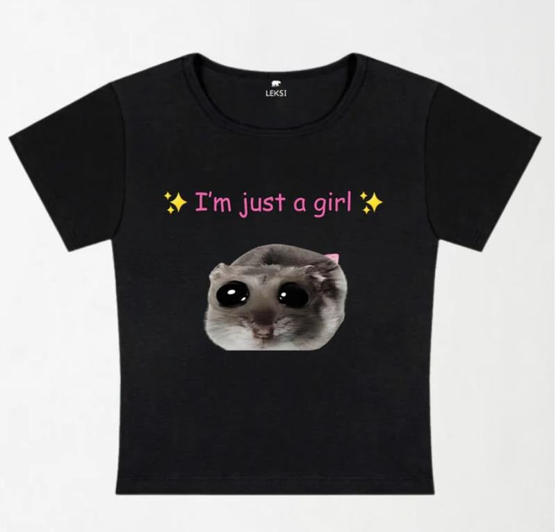 I'm A Girl Y2K Baby Tee 90s Baby Tee, Graphic Shirt Crop-graphic baby tee  - Womenswear Hoodie, Sweatshirt | TeeBloomCo.com