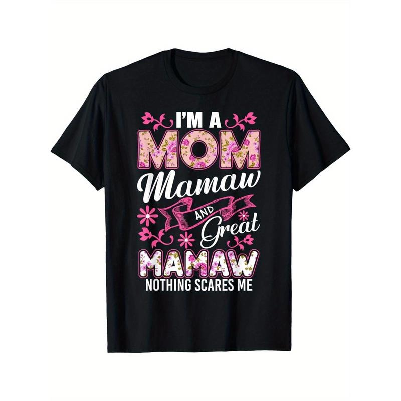 I'm A Mom Mamaw And A Great Mamaw Nothing Scares Me T-Shirt made in usa Hoodie, Sweatshirt | TeeBloomCo.com