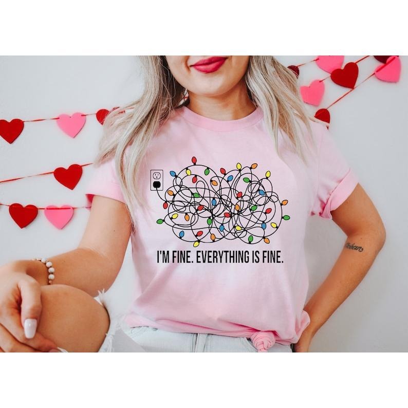 I'm Fine Everything Is Fine Sweatshirt, Christmas Sweatshirt, Sweatshirts Women, Christmas Sweatshirt Women, Christmas...