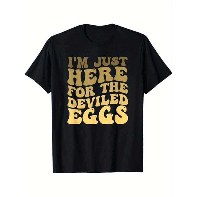 I'm Just Here For The Deviled Eggs Thanksgiving Groovy Funny T-Shirt Halloween Thanksgiving Christmas Gifts for Men Women...
