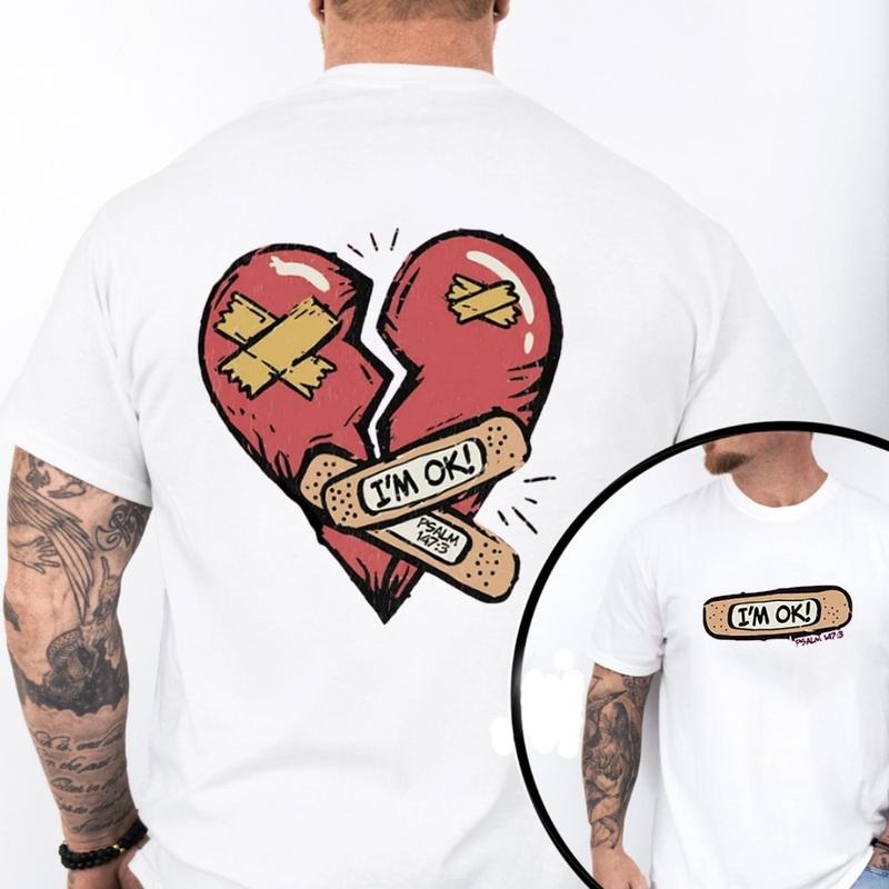 I'm Ok Christian Tee Cotton Casual Street Style Crew Neck Short Sleeve T-Shirt Top for Unisex Hoodie, Sweatshirt