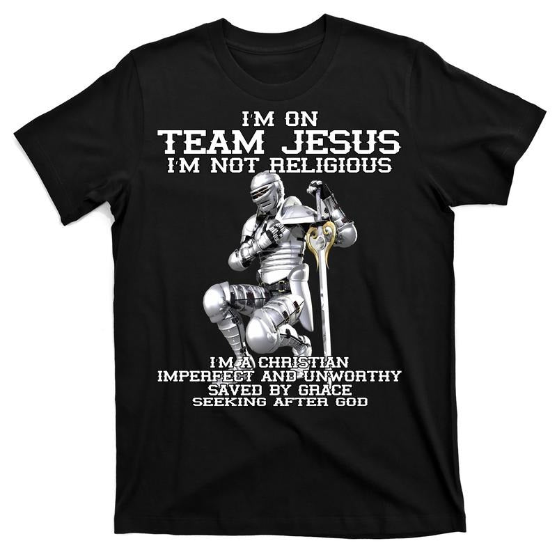 I'm On Team Jesus Christ Christian T-Shirt Menswear Top Hoodie, Sweatshirt | TeeBloomCo.com