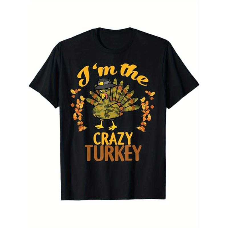 I'm The Crazy Camo Turkey Family Matching Thanksgiving Funny T-Shirt, 100% Cotton, Halloween Thanksgiving Christmas Gift...