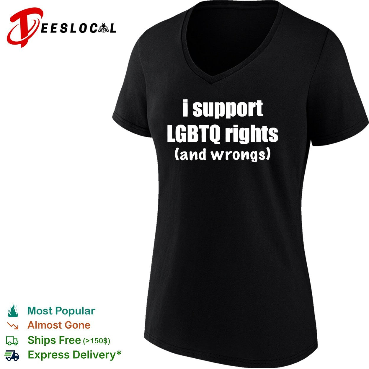 I support LGBTQ rights and wrongs Pride Month shirt