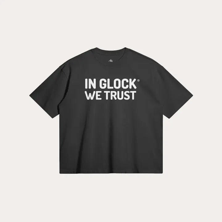 IN GLOCK WE TRUST TEE Vintage T-Shirt Top Menswear 2 Sides Hoodie, Sweatshirt | TeeBloomCo.com