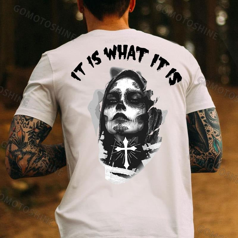 IT IS WHAT IT IS Skeleton Lady Print Men's T-Shirt Hoodie, Sweatshirt | TeeBloomCo.com