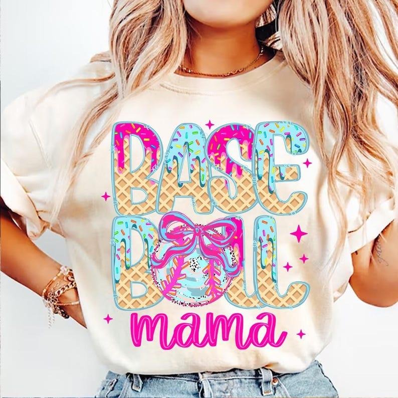 Ice Cream Drip Softball Shirt, Fun Sport Mom Tee, Stylish Game Day Outfit Hoodie, Sweatshirt | TeeBloomCo.com