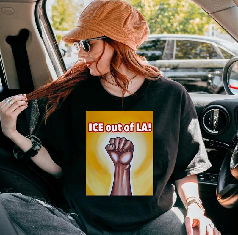 Ice Out of L.A. Shirt, Human Rights Shirt, Ice Protest T-Shirt, Anti-ICE Protest Shirt, California Immigration Justice...