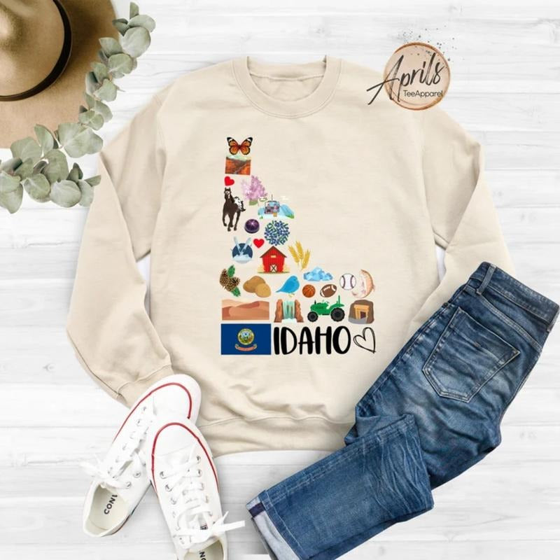 Idaho Sweatshirt, Idaho Hoodie, State Shirt Classic Fashion | TeeBloomCo.com