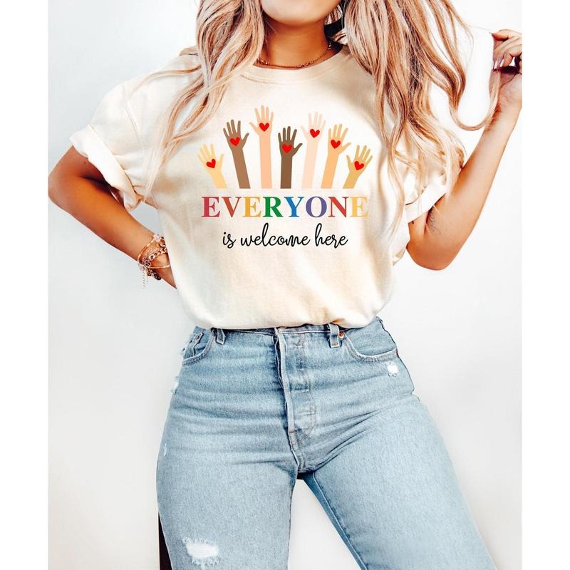 Idaho teacher shirt everyone is welcome here Shirt, inclusion and equality t shirt, protest and resist t shirt, idaho...