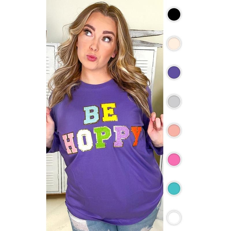 Ideal Chenille Be Hoppy Easter Adult Long Sleeve Shirt Hoodie, Sweatshirt | TeeBloomCo.com