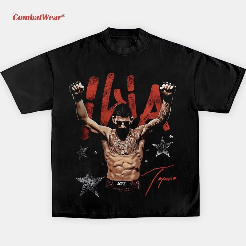 Ilia Topuria Tee, Boxing T-shirt, UFC Shirt, Fighter Tee, Graphic Boxing Champ T-Shirt Hoodie, Sweatshirt | TeeBloomCo.com