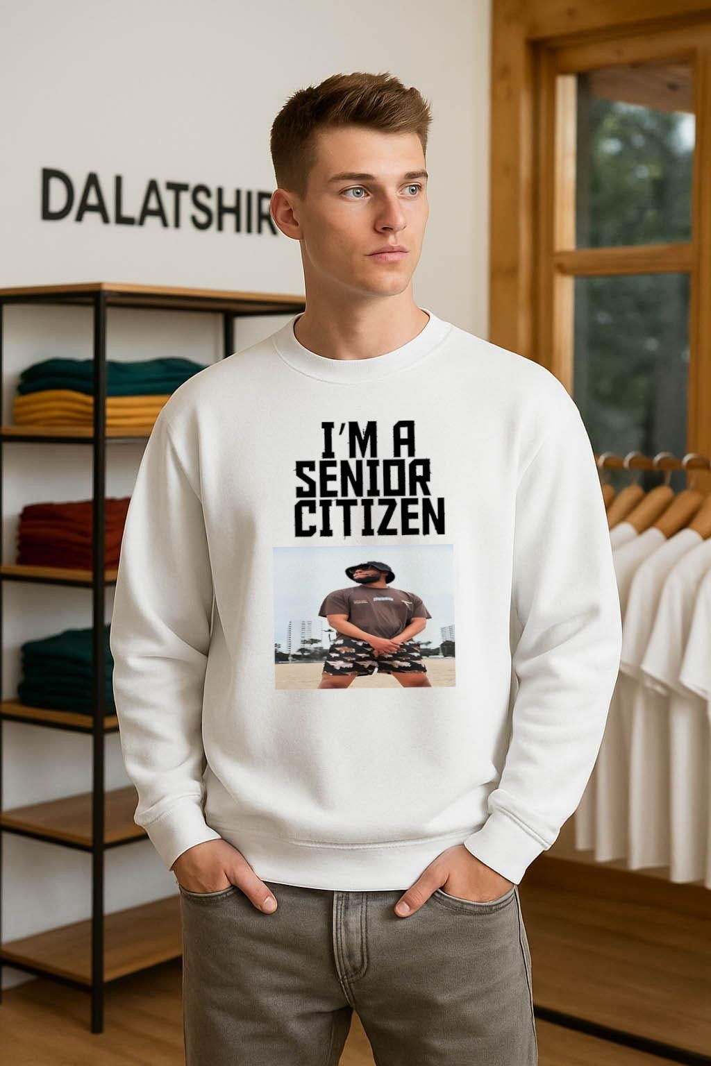 I’m A Senior Citizen Man Beach shirt