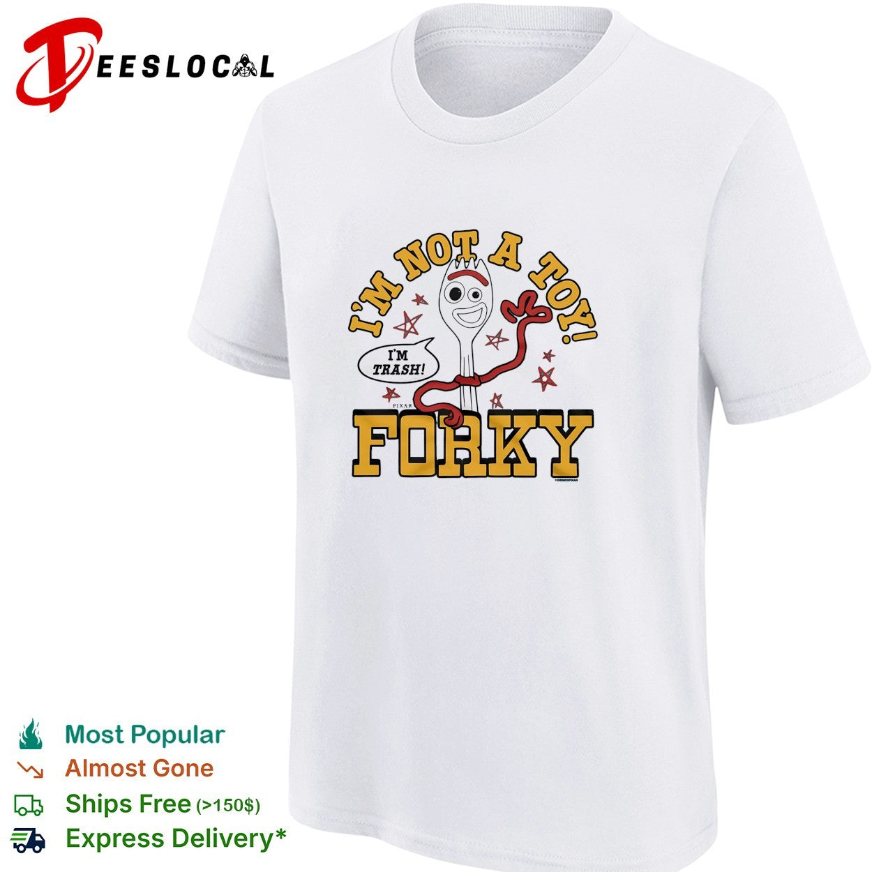 I’m not a toy I’m trash Forky Toy Story character pun funny shirt
