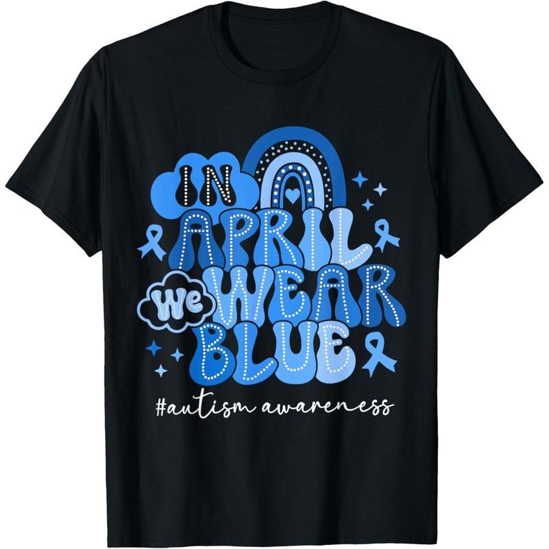 In April We Wear Blue Autism Awareness Men Women  Autism T-Shirtstyle{n002}2 T-Shirts, Hoodie, Sweatshirt | TeeBloomCo.com
